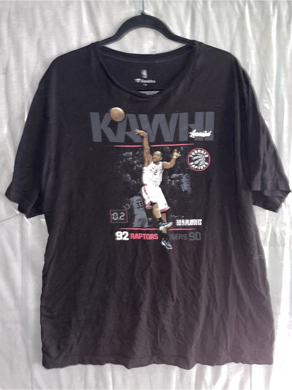 Fanatics Black Kawhi Leonard Toronto Raptors Short Sleeve Tee